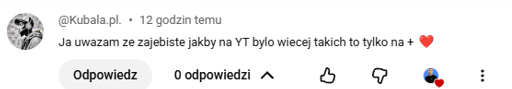 Komentarz pod filmem Kamila Nosala